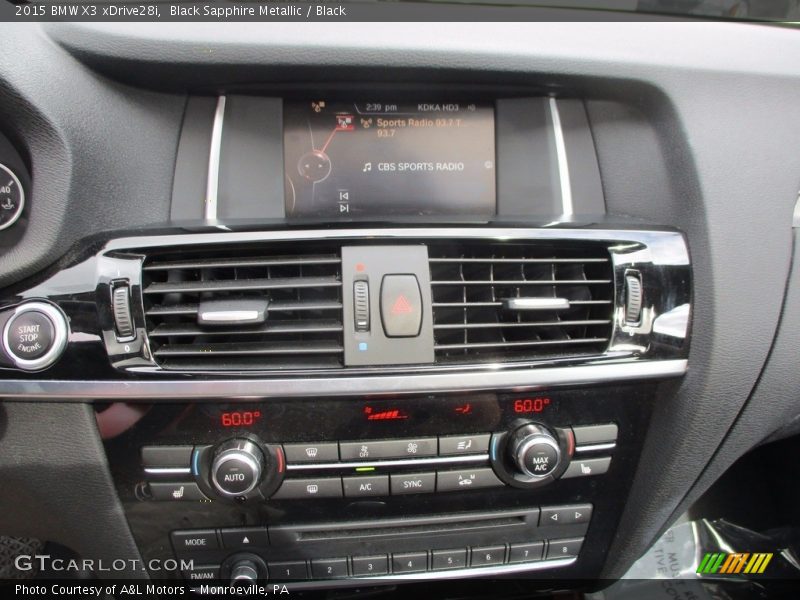 Black Sapphire Metallic / Black 2015 BMW X3 xDrive28i
