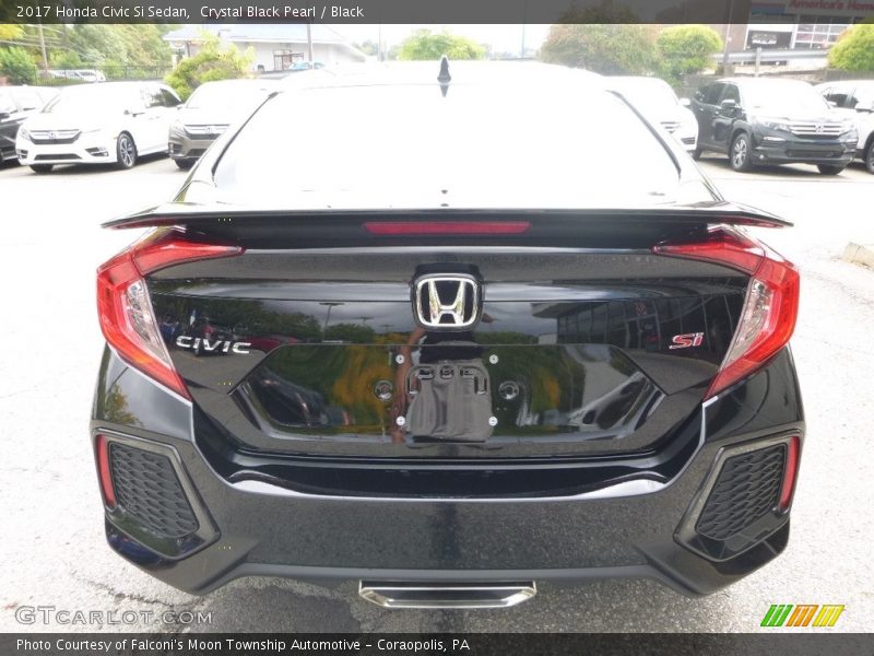 Crystal Black Pearl / Black 2017 Honda Civic Si Sedan