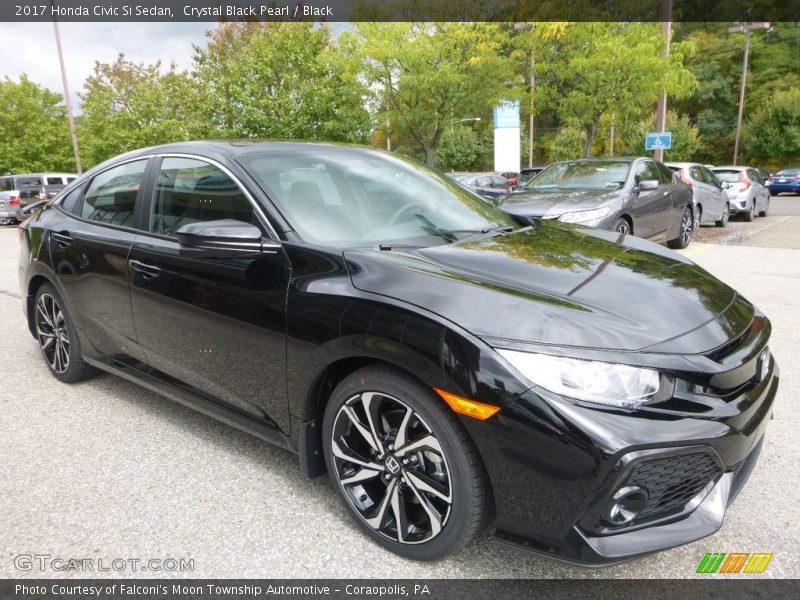 Crystal Black Pearl / Black 2017 Honda Civic Si Sedan