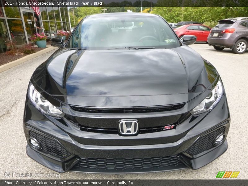 Crystal Black Pearl / Black 2017 Honda Civic Si Sedan