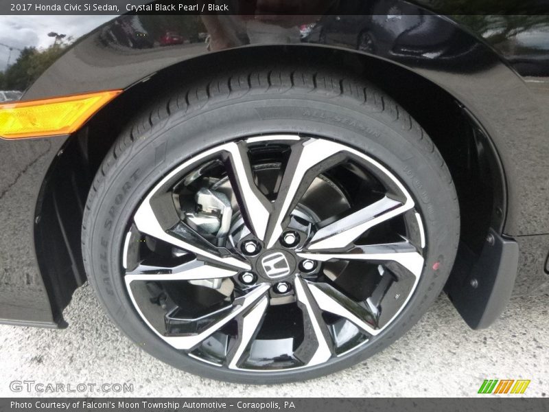 Crystal Black Pearl / Black 2017 Honda Civic Si Sedan