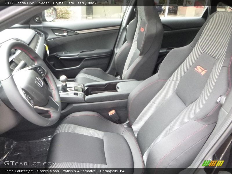 Crystal Black Pearl / Black 2017 Honda Civic Si Sedan