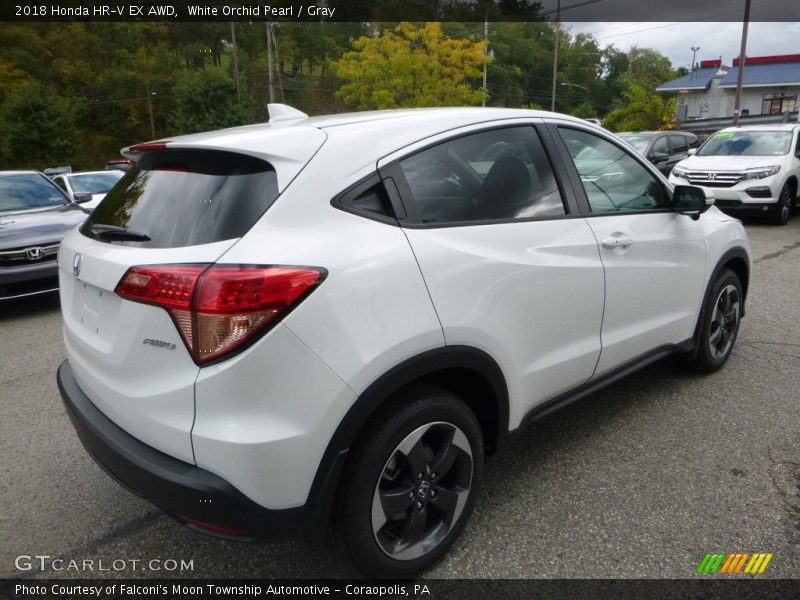 White Orchid Pearl / Gray 2018 Honda HR-V EX AWD