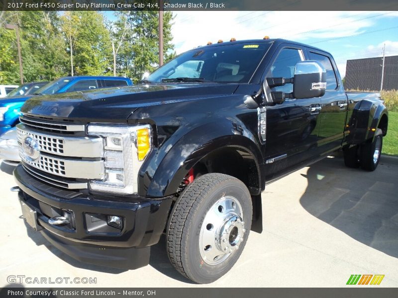 Shadow Black / Black 2017 Ford F450 Super Duty Platinum Crew Cab 4x4