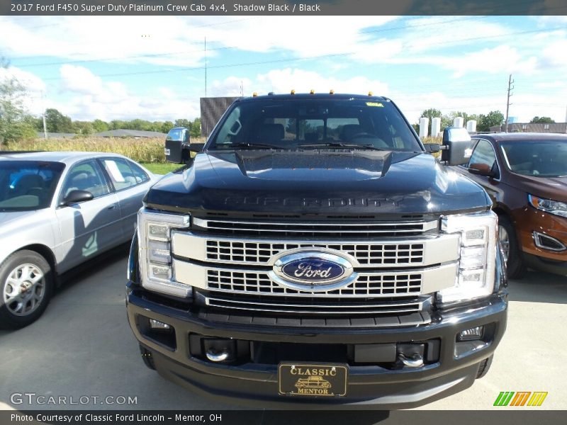 Shadow Black / Black 2017 Ford F450 Super Duty Platinum Crew Cab 4x4