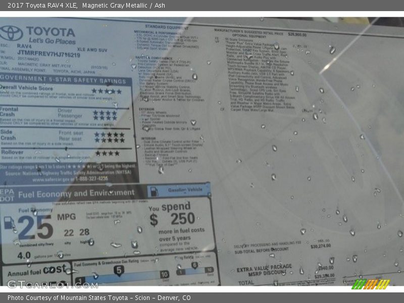 Magnetic Gray Metallic / Ash 2017 Toyota RAV4 XLE