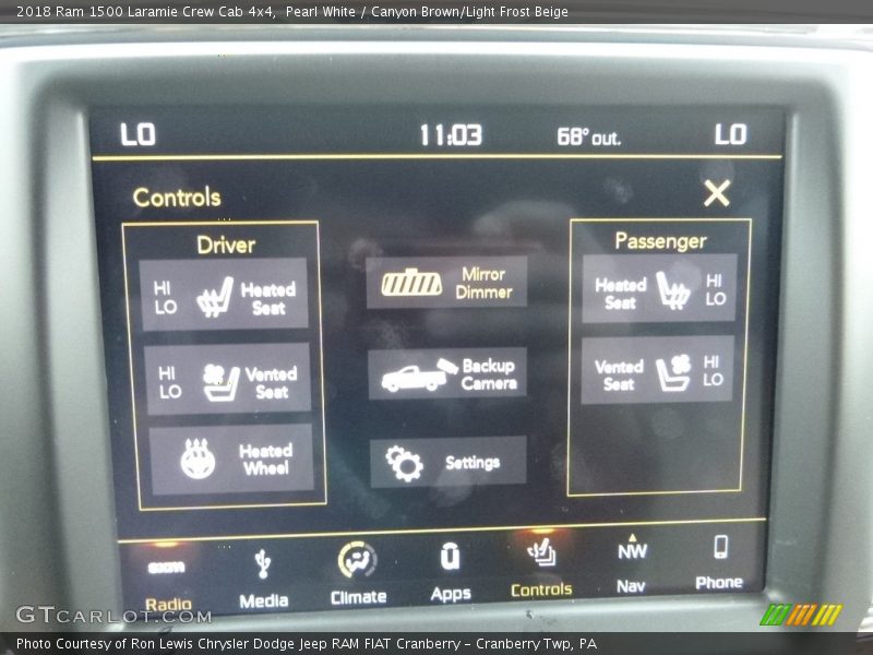Controls of 2018 1500 Laramie Crew Cab 4x4