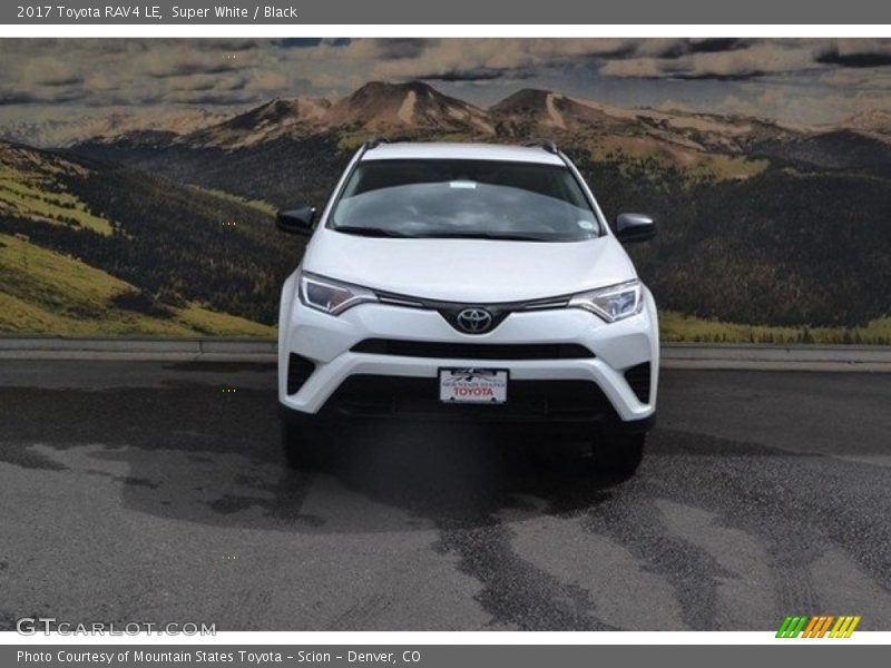 Super White / Black 2017 Toyota RAV4 LE