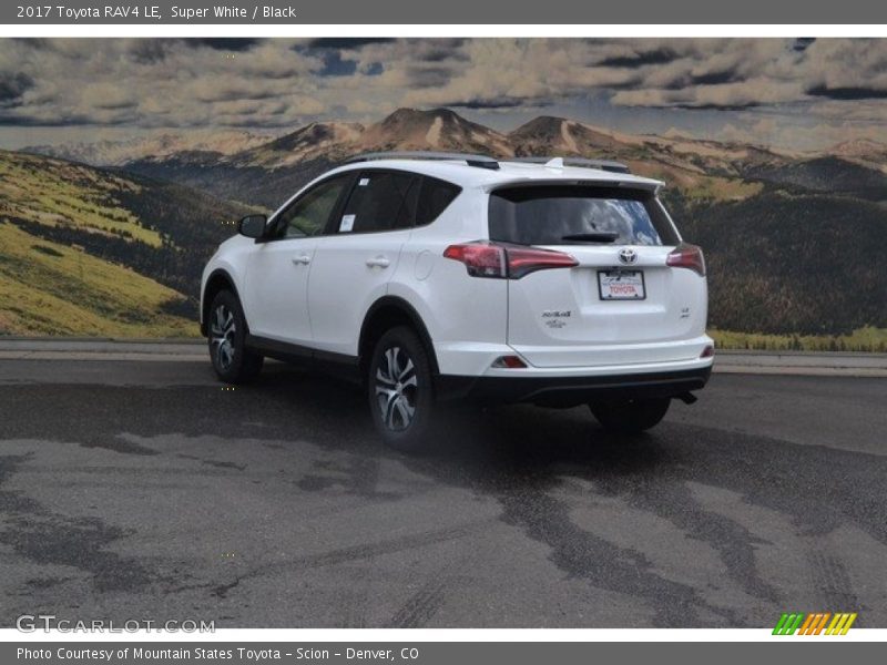Super White / Black 2017 Toyota RAV4 LE