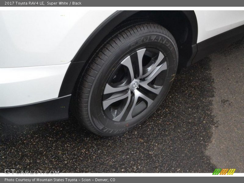 Super White / Black 2017 Toyota RAV4 LE