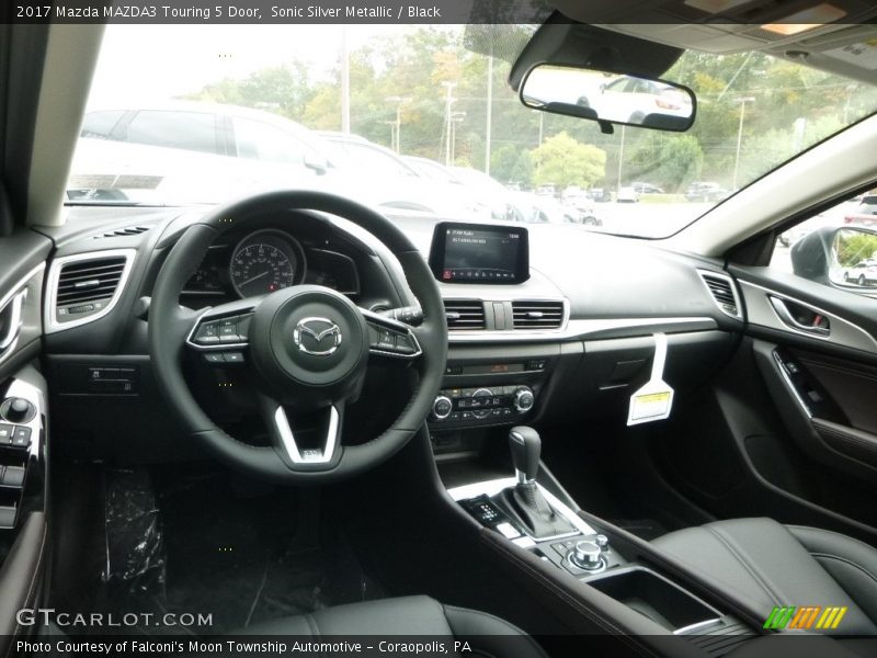Sonic Silver Metallic / Black 2017 Mazda MAZDA3 Touring 5 Door
