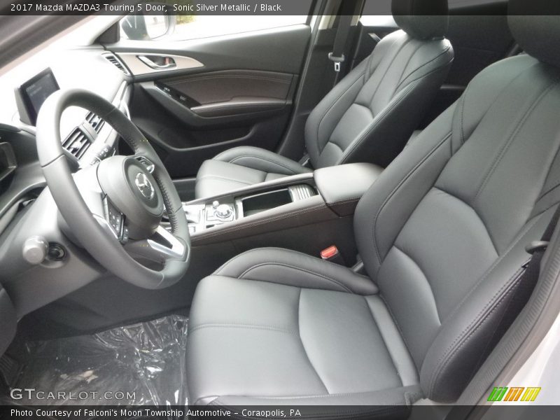 Sonic Silver Metallic / Black 2017 Mazda MAZDA3 Touring 5 Door