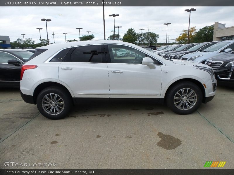 Crystal White Tricoat / Sahara Beige 2018 Cadillac XT5 Luxury AWD