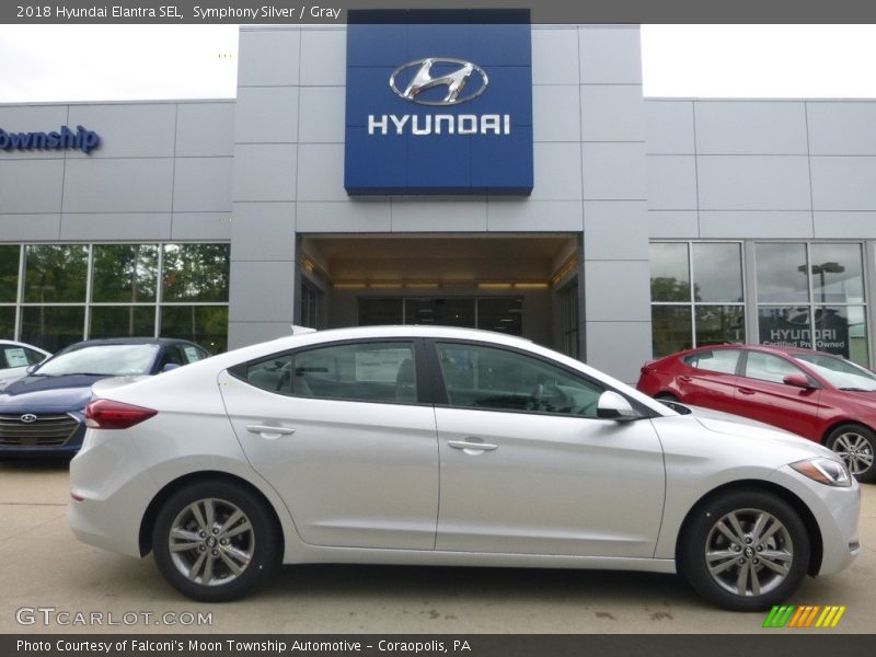 Symphony Silver / Gray 2018 Hyundai Elantra SEL