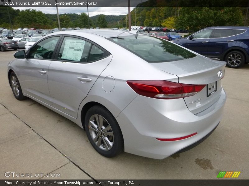 Symphony Silver / Gray 2018 Hyundai Elantra SEL