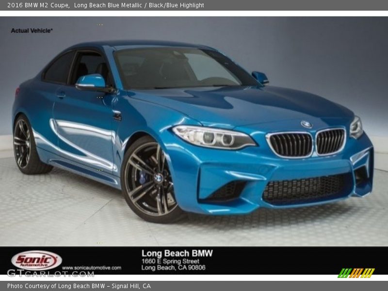 Long Beach Blue Metallic / Black/Blue Highlight 2016 BMW M2 Coupe