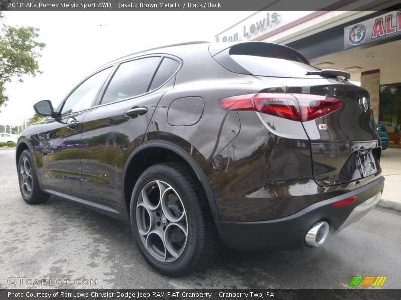 Basalto Brown Metallic / Black/Black 2018 Alfa Romeo Stelvio Sport AWD