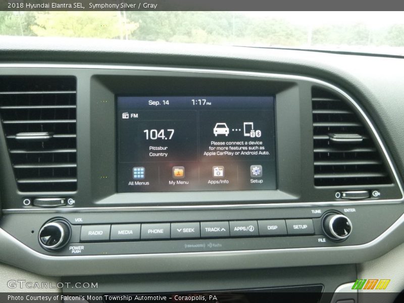 Symphony Silver / Gray 2018 Hyundai Elantra SEL