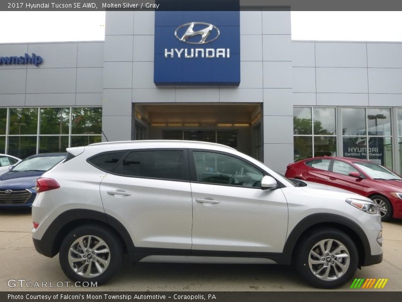 Molten Silver / Gray 2017 Hyundai Tucson SE AWD