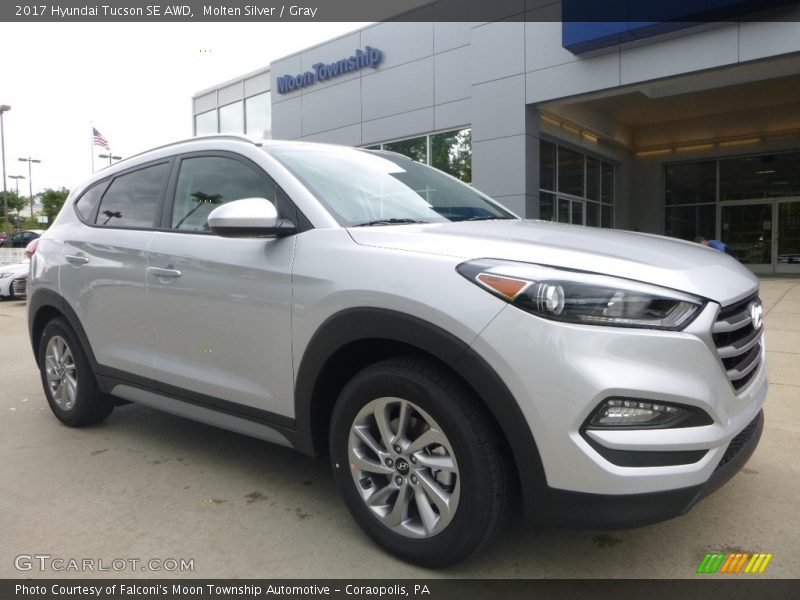 Molten Silver / Gray 2017 Hyundai Tucson SE AWD