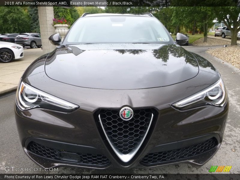 Basalto Brown Metallic / Black/Black 2018 Alfa Romeo Stelvio Sport AWD