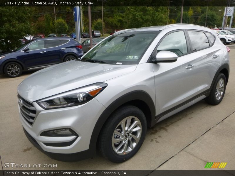Molten Silver / Gray 2017 Hyundai Tucson SE AWD