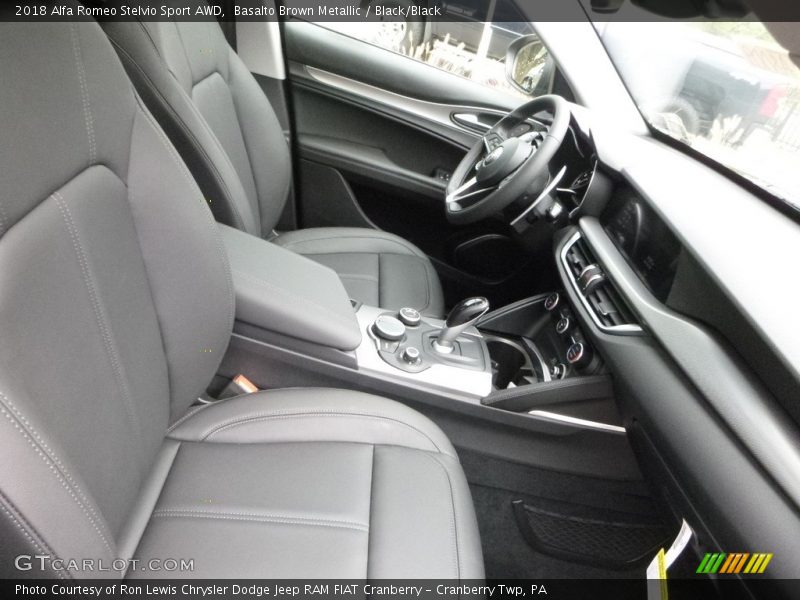 Basalto Brown Metallic / Black/Black 2018 Alfa Romeo Stelvio Sport AWD