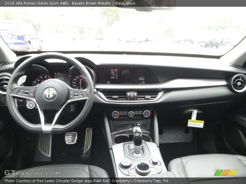 Basalto Brown Metallic / Black/Black 2018 Alfa Romeo Stelvio Sport AWD