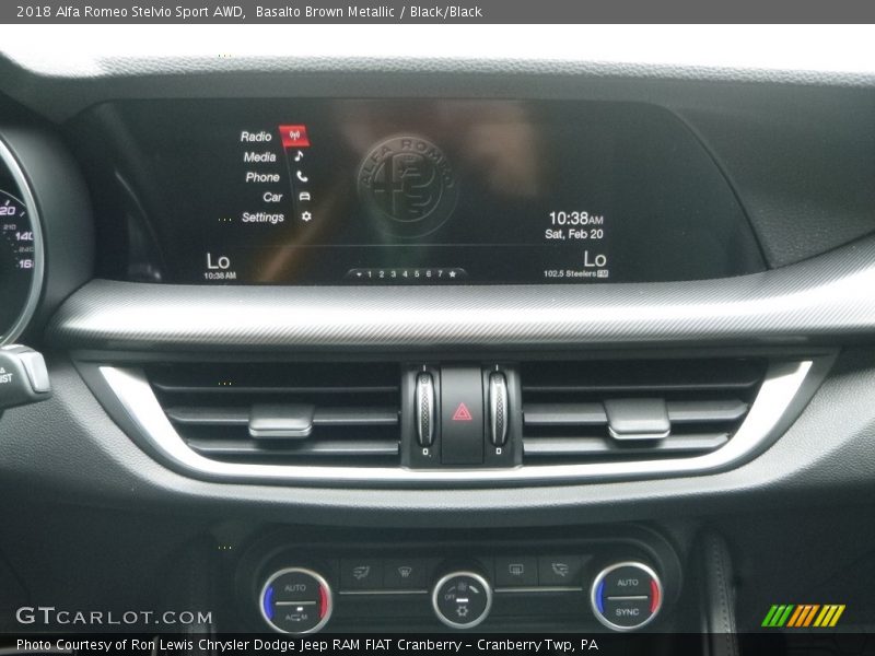 Basalto Brown Metallic / Black/Black 2018 Alfa Romeo Stelvio Sport AWD