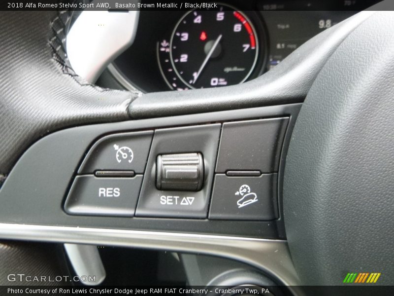Basalto Brown Metallic / Black/Black 2018 Alfa Romeo Stelvio Sport AWD