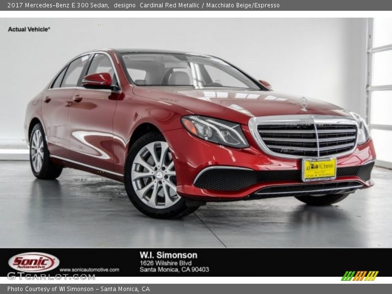 designo  Cardinal Red Metallic / Macchiato Beige/Espresso 2017 Mercedes-Benz E 300 Sedan