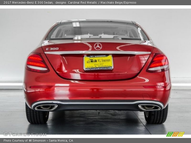 designo  Cardinal Red Metallic / Macchiato Beige/Espresso 2017 Mercedes-Benz E 300 Sedan