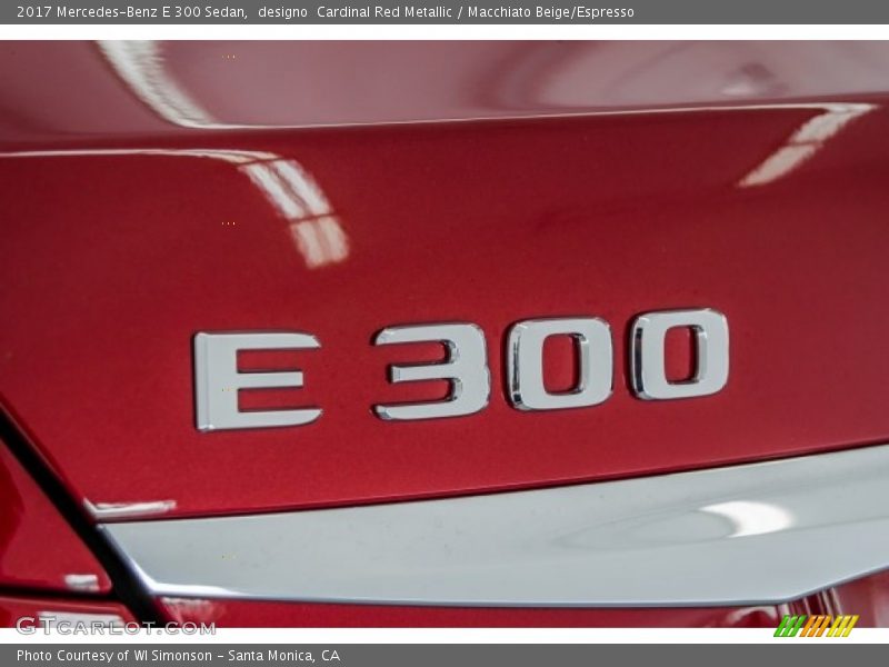 designo  Cardinal Red Metallic / Macchiato Beige/Espresso 2017 Mercedes-Benz E 300 Sedan