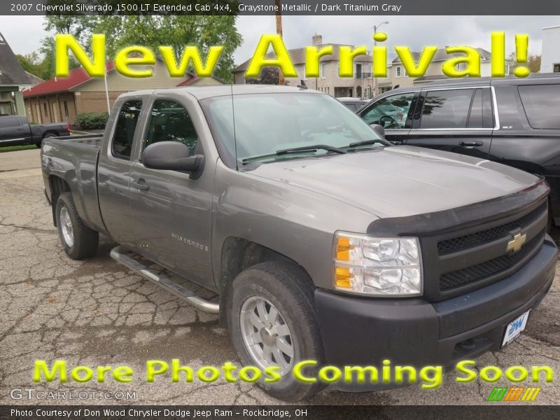 Graystone Metallic / Dark Titanium Gray 2007 Chevrolet Silverado 1500 LT Extended Cab 4x4