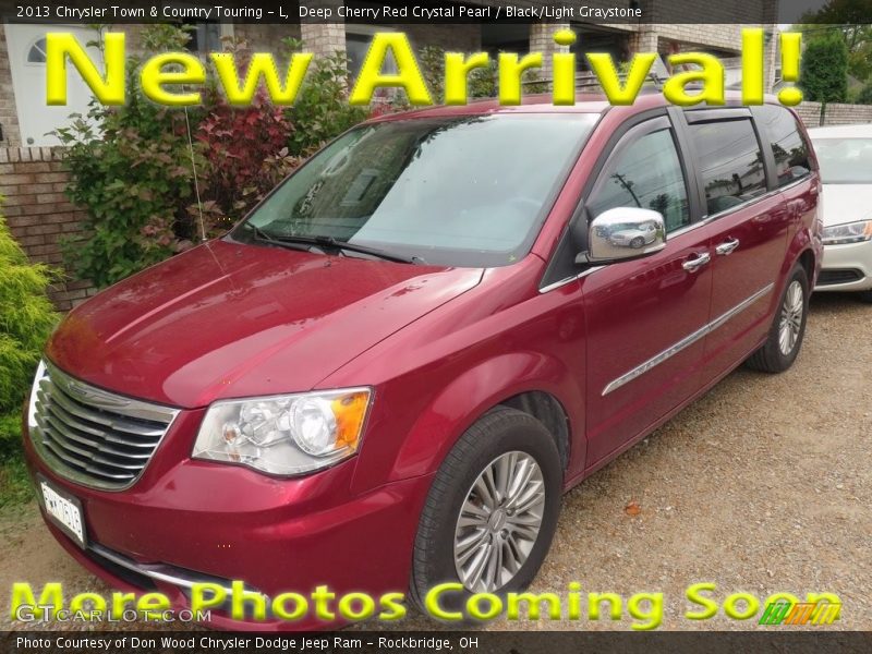 Deep Cherry Red Crystal Pearl / Black/Light Graystone 2013 Chrysler Town & Country Touring - L