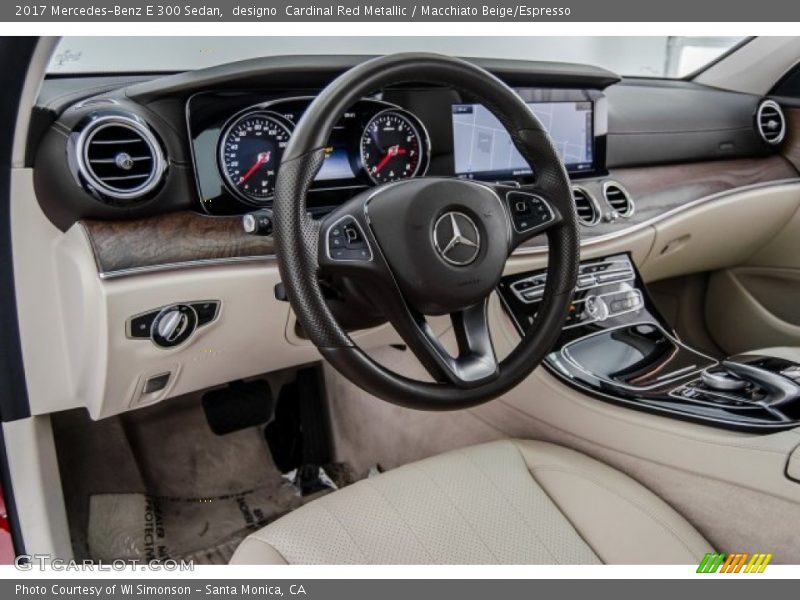 designo  Cardinal Red Metallic / Macchiato Beige/Espresso 2017 Mercedes-Benz E 300 Sedan