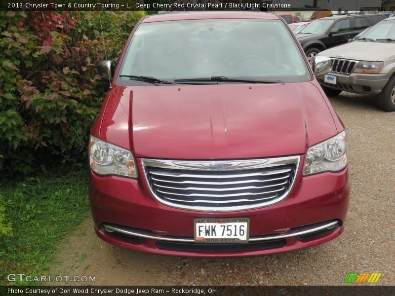 Deep Cherry Red Crystal Pearl / Black/Light Graystone 2013 Chrysler Town & Country Touring - L