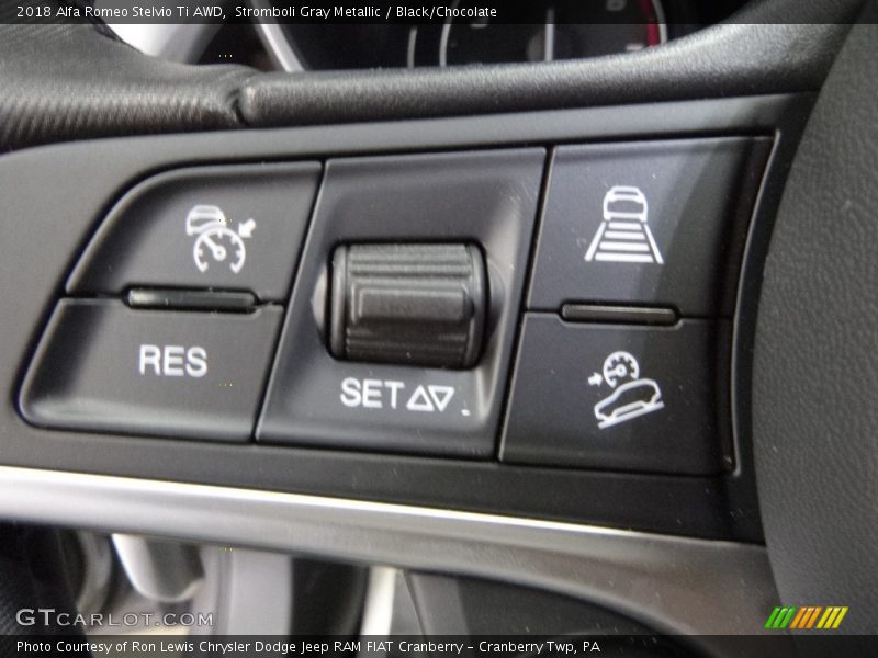 Stromboli Gray Metallic / Black/Chocolate 2018 Alfa Romeo Stelvio Ti AWD