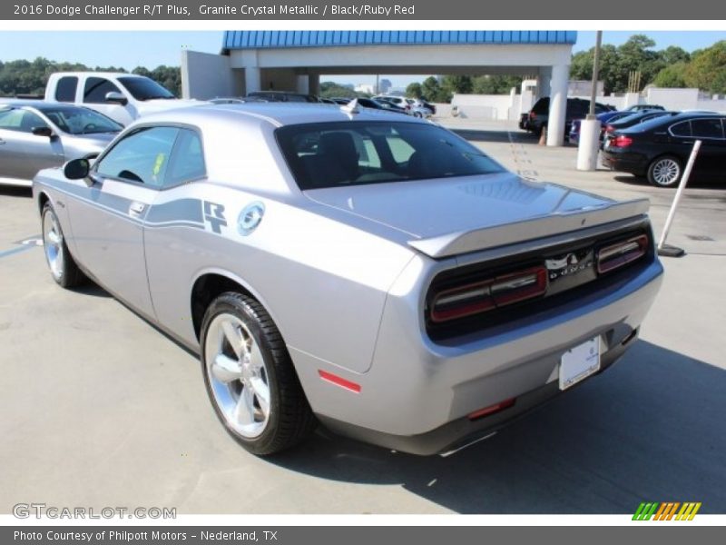 Granite Crystal Metallic / Black/Ruby Red 2016 Dodge Challenger R/T Plus