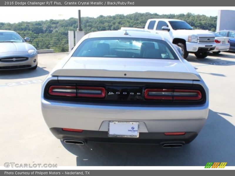 Granite Crystal Metallic / Black/Ruby Red 2016 Dodge Challenger R/T Plus