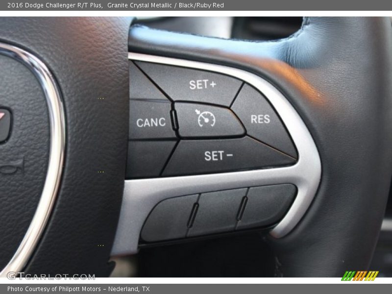 Granite Crystal Metallic / Black/Ruby Red 2016 Dodge Challenger R/T Plus