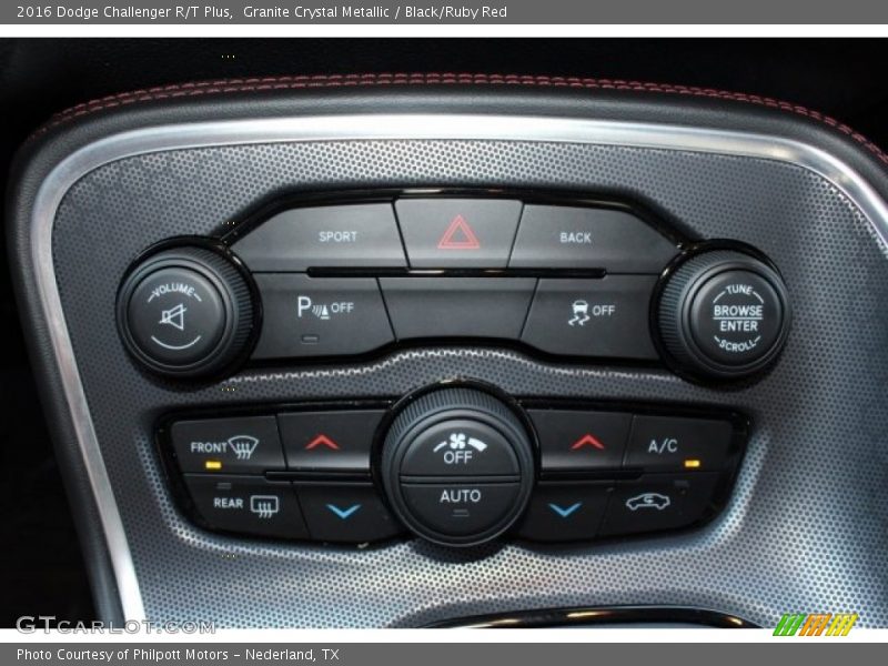 Granite Crystal Metallic / Black/Ruby Red 2016 Dodge Challenger R/T Plus