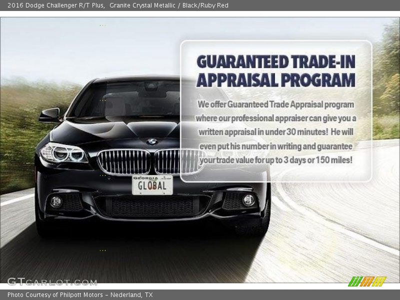 Granite Crystal Metallic / Black/Ruby Red 2016 Dodge Challenger R/T Plus