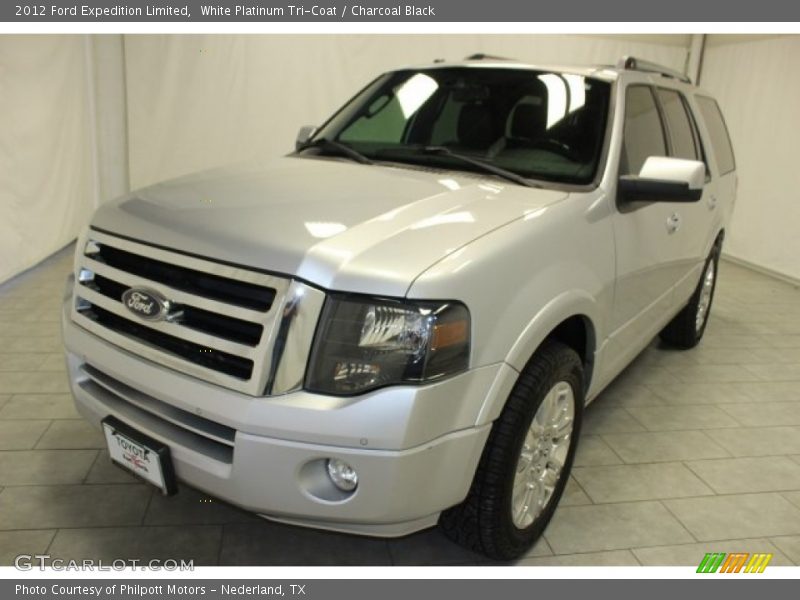 White Platinum Tri-Coat / Charcoal Black 2012 Ford Expedition Limited