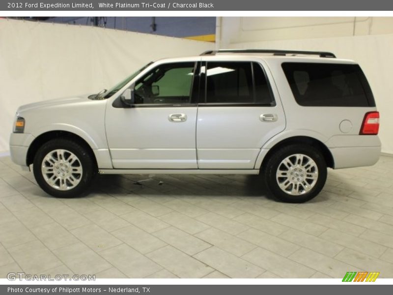White Platinum Tri-Coat / Charcoal Black 2012 Ford Expedition Limited
