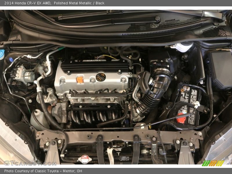 Polished Metal Metallic / Black 2014 Honda CR-V EX AWD