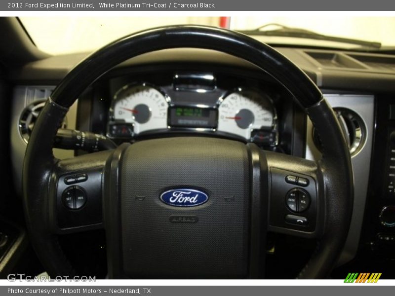 White Platinum Tri-Coat / Charcoal Black 2012 Ford Expedition Limited