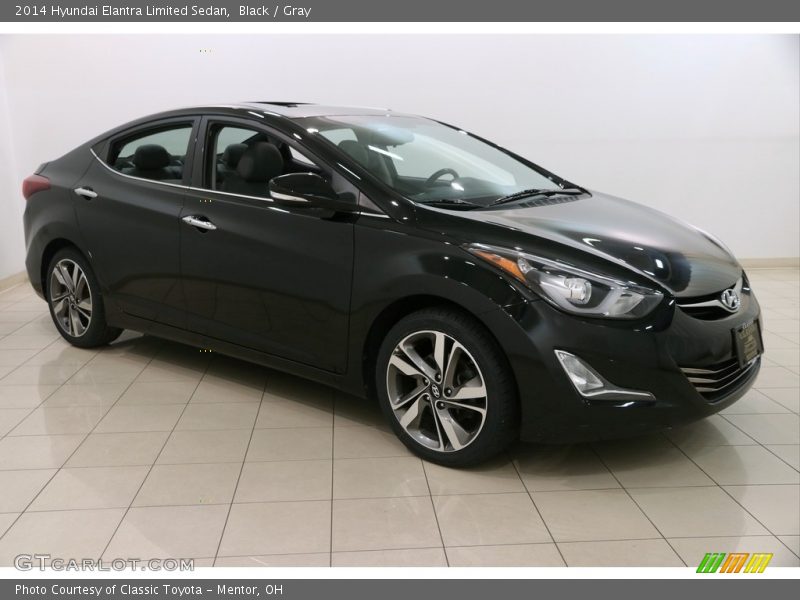 Black / Gray 2014 Hyundai Elantra Limited Sedan