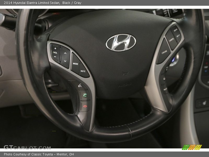 Black / Gray 2014 Hyundai Elantra Limited Sedan