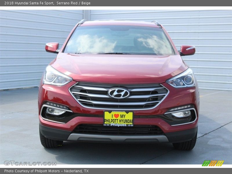 Serrano Red / Beige 2018 Hyundai Santa Fe Sport